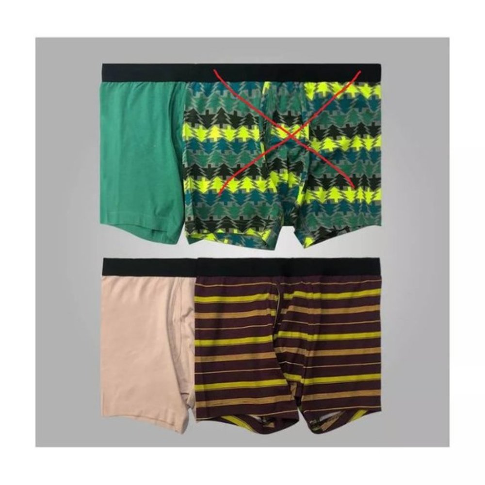Target X Original Use | Men's Stripes/Solids Boxer Briefs 3pk Green | Size Small